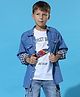 My Milestones Full Sleeves Placement Checked Shirt - Blue