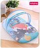 Babyhug Cotton Mattress Set with Mosquito Net Musical Squirrel Print- Multicolor
