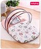 Babyhug Cotton Mattress Set with Mosquito Net Animal Faces Print- Multicolor