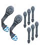 KidDough Furniture Safety Locks for Kids - Pack of 8 Grey, Child Safety Locks for Drawers, Cabinets, Fridge, Cupboard Lock, Baby Proofing Product, Strong and Adhesive Safety Locks