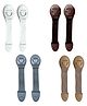 KidDough Furniture Safety Locks for Kids - Pack of 2 White + 2 Brown + 2 Beige + 2 Grey Child Locks, for Drawers, Cabinets, Fridge, Cupboard, Strong and Adhesive Safety Locks