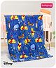 Babyhug Disney Single Ply Mink Blanket Playful Pooh Print- Blue