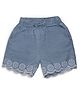 My Milestones Schiffli Embroidered Shorts - Blue