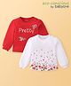 Babyoye  100% Cotton With Eco- Jiva Finish Full Sleeves Tops  Pack of 2 - Red & White