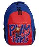 Echo Boomers Playhard Design Printed Backpack| 19 Inch - 3 Compartment School Bags for Kids with Zipper Closure  Blue