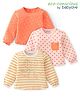 Babyoye 100% Cotton Knit with Eco-Jiva Finish Full Sleeves T-Shirts Polka Dots & Heart Print Pack of 3 - Multicolour