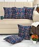 Clio's Heritage Store Cotton Heritage Barmeri Hand Screenprint Cushion Covers Blue
