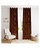 Clio's Heritage Store Premium Brown Velvet Curtains for Home - Set of 2