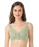 Bella Mama Cotton Nursing Padded Bra Floral Design - Green