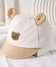 Kicks & Crawl Cotton Bear Detailed Cap - Cream