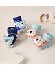 Kicks & Crawl Cotton Pack Of 2 Animal Applique Detailed Crawler Socks - Blue