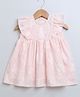 Sweetlime by A.S. Rose Pink Jacquard Flared Cotton Dress - Pink