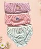 Ooka Baby Pack Of 3 Premium Cotton Jellyfish & Flower Print Panties - Purple Pink & Light Green