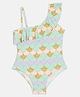 The Mom Store One Shoulder Shimmer Fish Scale Designed Swimsuit - Multi Colour
