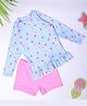 Bubble Berry Full Sleeves  Ice Cream Printed Swimsuit - Multi Colour