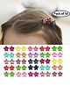 Ziory Set Of 50 Floral Detailed Mini Hair Claw Clips - Multi Color