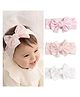 Ziory Set Of 3 Bow Detailed Headbands - Peach Pink & White