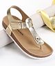 Pine Kids Velcro Closure Sandals - Golden