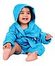Mumma's Touch Organic Bamboo Baby Hooded Bathrobe - Aqua - Pack of 1