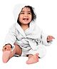 Mumma's Touch Organic Bamboo Baby Hooded Bathrobe - White - Pack of 1