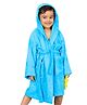 Mumma's Touch Organic Bamboo Kids Hooded Bathrobe - Aqua - Pack of 1