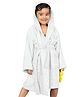 Mumma's Touch Organic Bamboo Kids Hooded Bathrobe - White - Pack of 1
