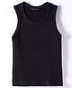 Kanvin Modal Knit Sleeveless Thermal Vest Solid Colour - Black