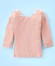 Kanvin Cotton Knit Full Sleeves Solid Colour Thermal Vest - Pink