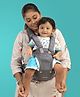 LuvLap Comfy Plus Newborn Baby Carrier with Hip Seat, Ergonomically Designed (6-24 Months), 6 Baby Carrying Modes, Carrying Capacity 15Kg, Grey