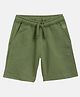 Campana 100% Cotton Terry   Solid Shorts - Olive Green