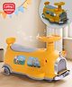 Play Nation Little Explorer Jungle Adventure Theme Kids Retro Swing Car| LED Lights and Music |Baby Magic Car|Toy Car | Push Car | Ride On Car |ABEC 7 Bearing|Weight Capacity Upto 50 Kg | Yellow