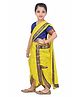 Itsmycostume Satin Marathi Theme Costume Set - Yellow & Blue