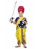 Itsmycostume Satin Rani Laxmi Bai Theme Costume Set - Yellow & Blue