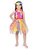 Itsmycostume Net Sleeveless Goa Theme Costume Set - Magenta