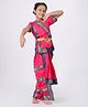 Itsmycostume Satin Half Sleeves Bharatnatyam Theme Costume Set - Magenta