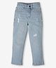 Ed-a-Mamma Mild Distressed Denim Jeans - Blue
