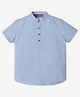 Ed-a-Mamma Half Sleeves Solid Kurta Style Shirt - Blue