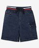 Ed-a-Mamma Cotton Placement Striped Shorts - Blue