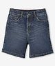Ed-a-Mamma Solid Denim Shorts - Blue