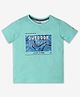 Ed-a-Mamma Half Sleeves Outdoor Placement Text Printed Tee - Green