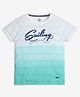 Ed-a-Mamma Half Sleeves Sailing Text Printed & Ombre Tee - Blue