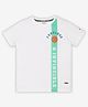 Ed-a-Mamma Half Sleeves Fear Less Text Printed Tee - White
