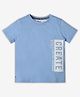 Ed-a-Mamma Half Sleeves Create Text Printed Tee - Blue