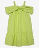 Ed-a-Mamma Cotton Cold Shoulder Solid Dress - Green