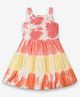 Ed-a-Mamma Cotton Sleeveless Tie Dye Tiered Dress - Multi Colour