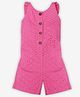Ed-a-Mamma Sleeveless Floral Embroidered Jumpsuit - Pink