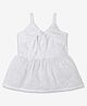 Ed-a-Mamma Sleeveless Schiffili Embroidered Top - White