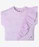 Ed-a-Mamma Half Sleeves Frill Detailed Top - Purple