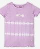Ed-a-Mamma Half Sleeves Curious Text Patch Detailed & Tie Dye Tee - Purple