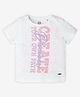 Ed-a-Mamma Half Sleeves Create Text Printed Tee - White